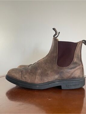 Blundstone 1306 Dress Rustic Brown Leather Chisel Toe Chelsea Boots | AU 9.5